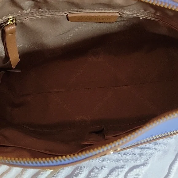 Anne Klein Sawyer Bag Sky Blue Classic Curves  24" Drop Strap crossbody - Picture 10 of 15